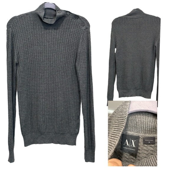 Vintage Armani Exchange‎ Long Sleeve grey sweater size medium - Picture 1 of 11